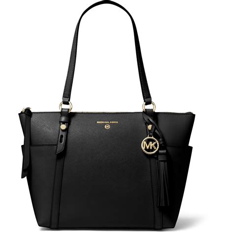 michael kors black and white tote|Michael Kors sullivan medium tote.